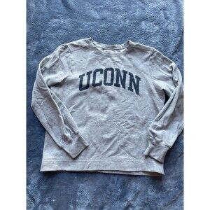 VTG 90s UCONN Crewneck Sweatshirt Adult XL Gray Redshirt
